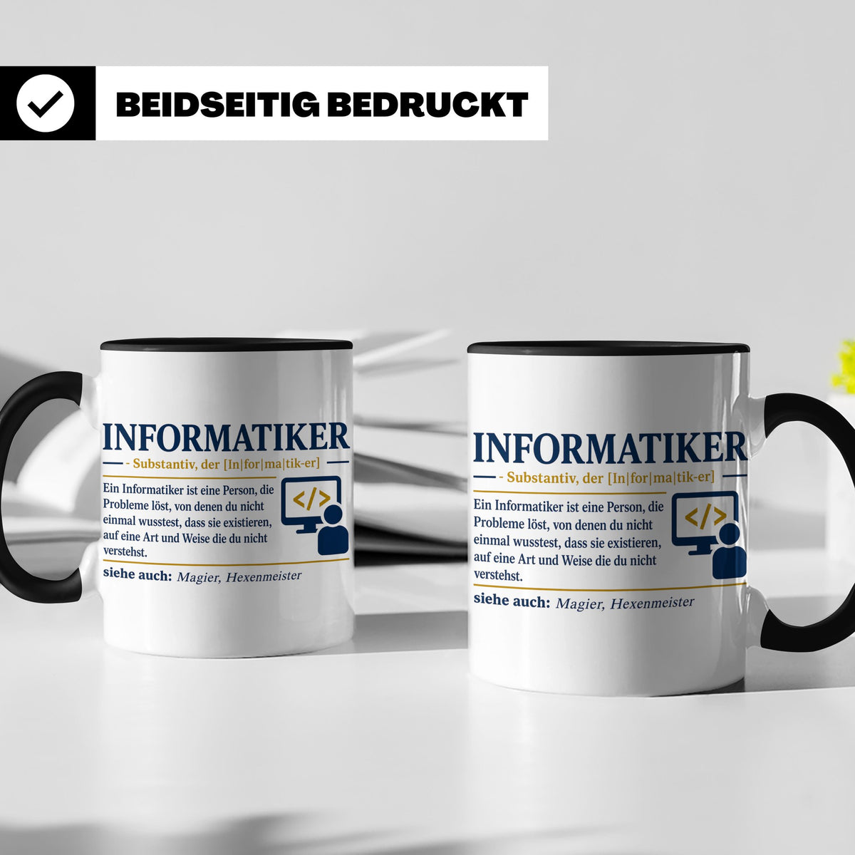 Informatiker Definition Tasse lustig Geschenkidee für Progra – Schwarz [farbe:schwarz]