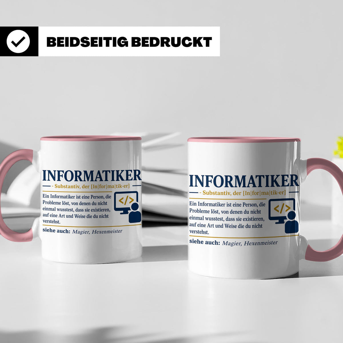 Informatiker Definition Tasse lustig Geschenkidee für Progra – Rosa [farbe:rosa]
