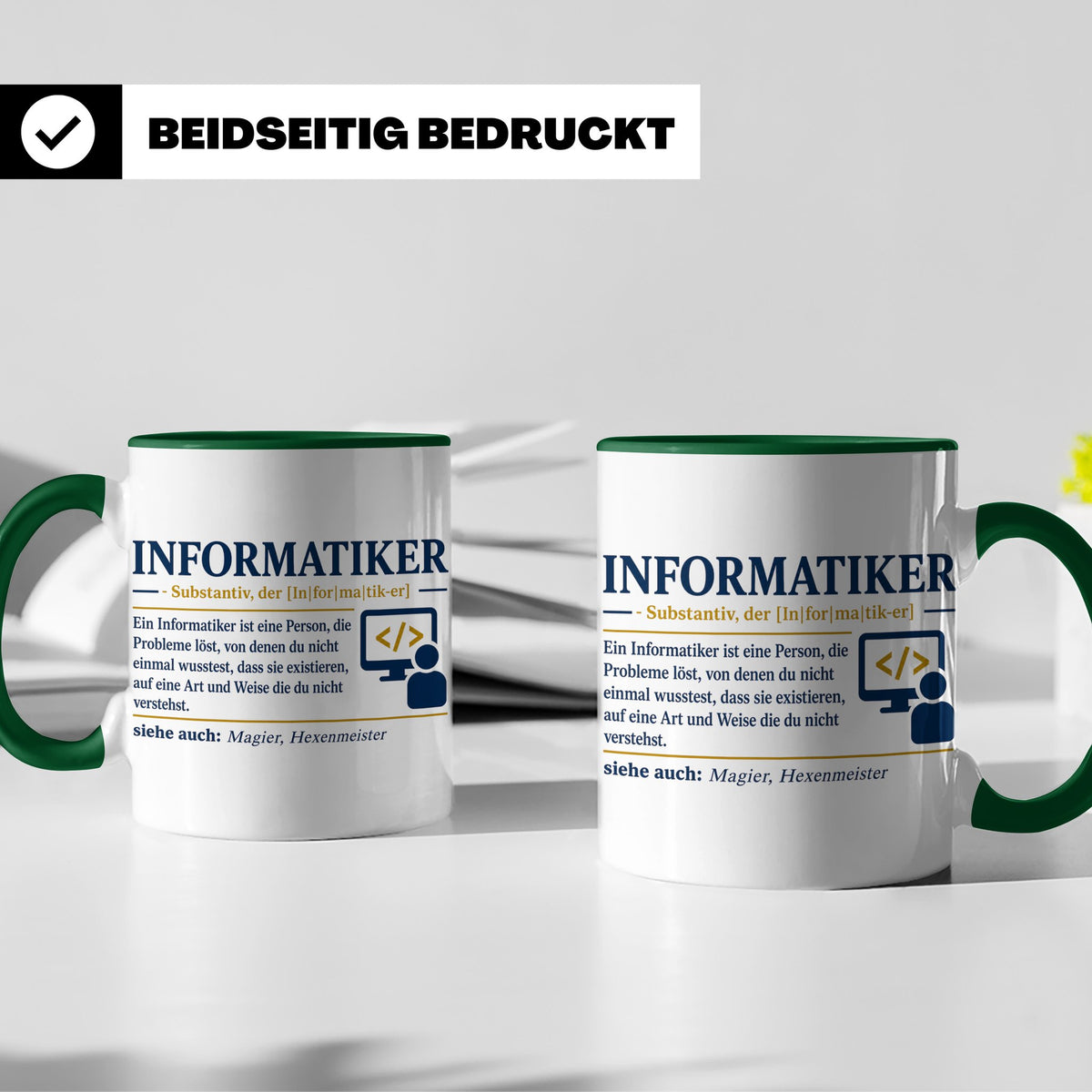Informatiker Definition Tasse lustig Geschenkidee für Progra – Grün [farbe:grün]