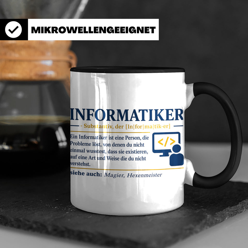 Informatiker Definition Tasse lustig Geschenkidee für Progra – Schwarz [farbe:schwarz]