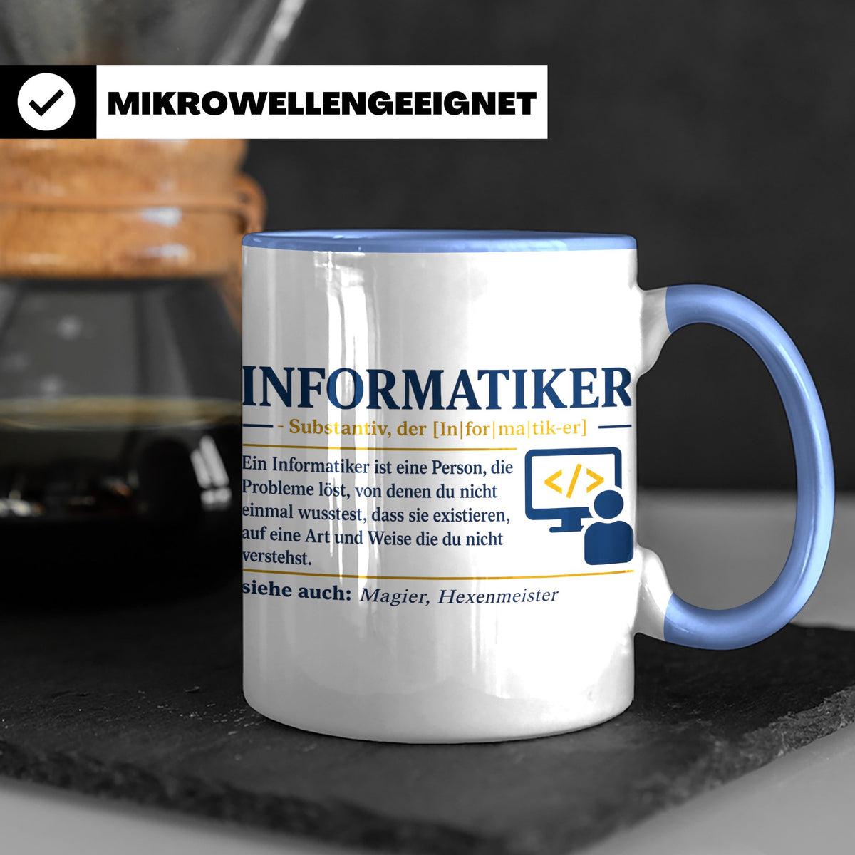 Informatiker Definition Tasse lustig Geschenkidee für Progra – Blau [farbe:blau]