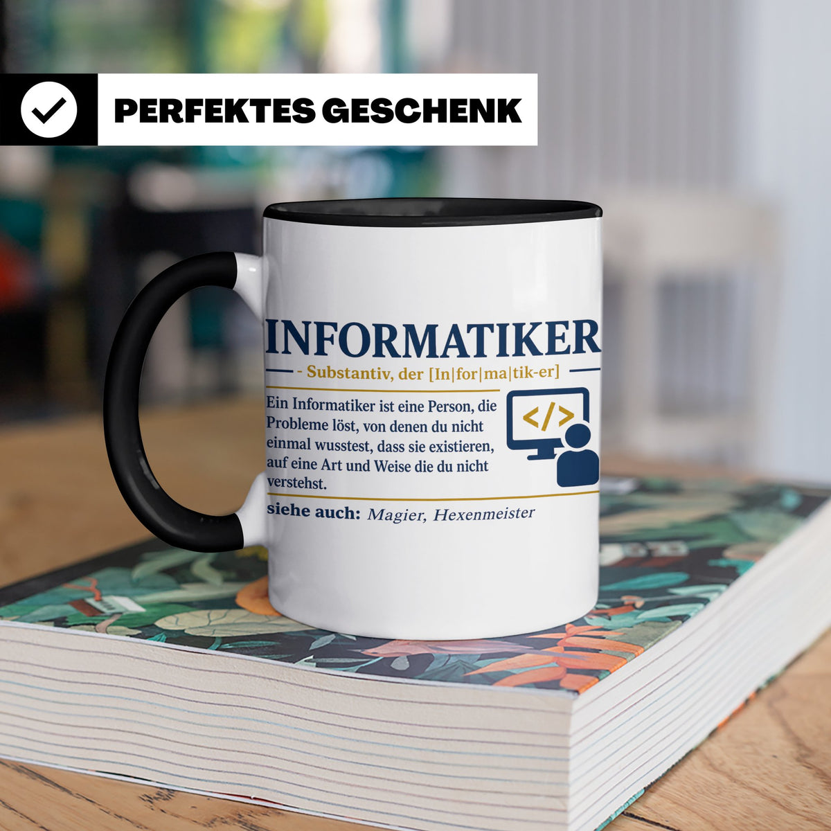 Informatiker Definition Tasse lustig Geschenkidee für Progra – Schwarz [farbe:schwarz]