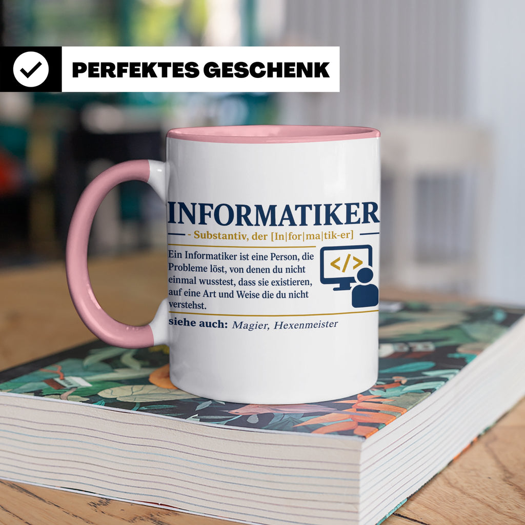 Informatiker Definition Tasse lustig Geschenkidee für Progra – Rosa [farbe:rosa]