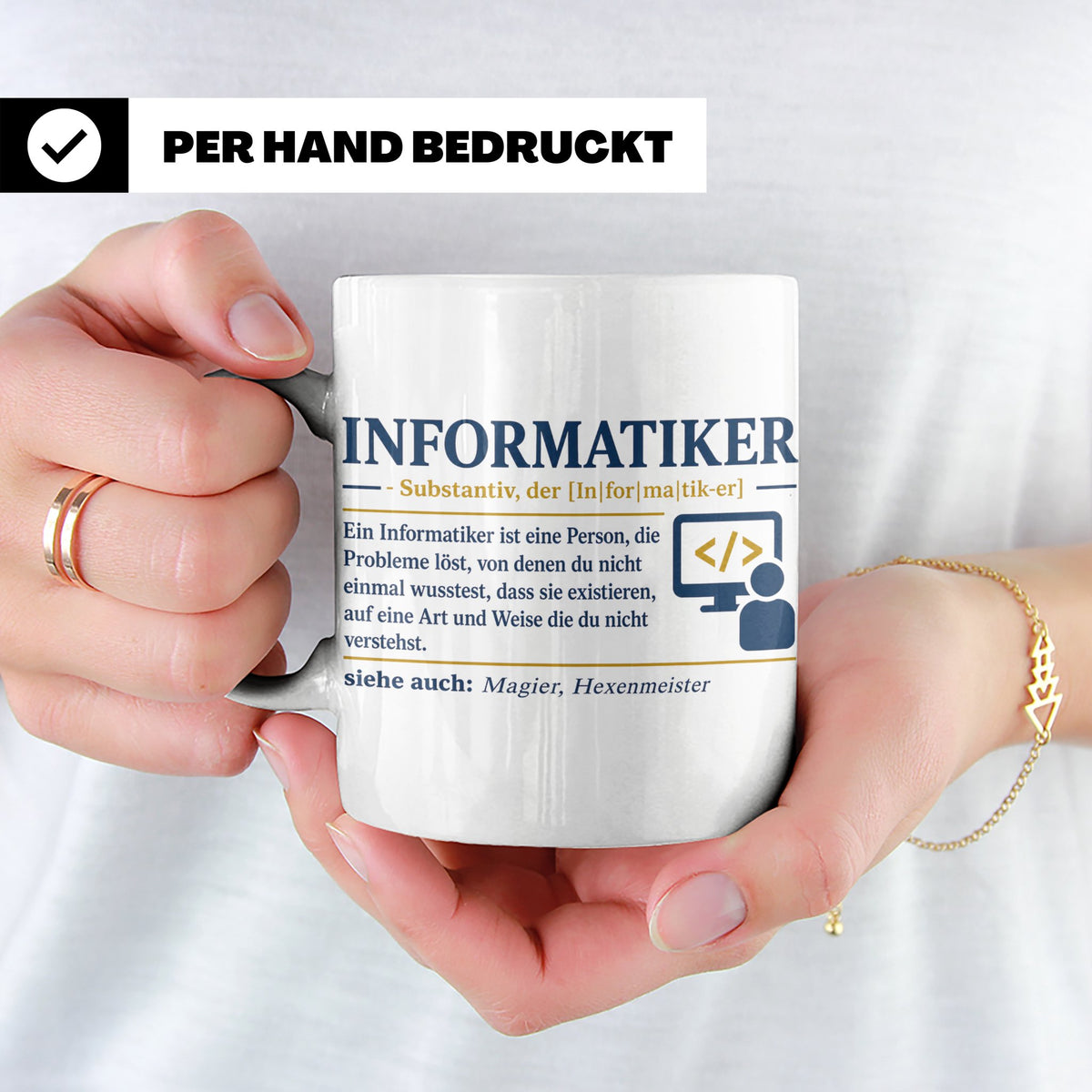 Informatiker Definition Tasse lustig Geschenkidee für Progra – Weiß [farbe:weiß]