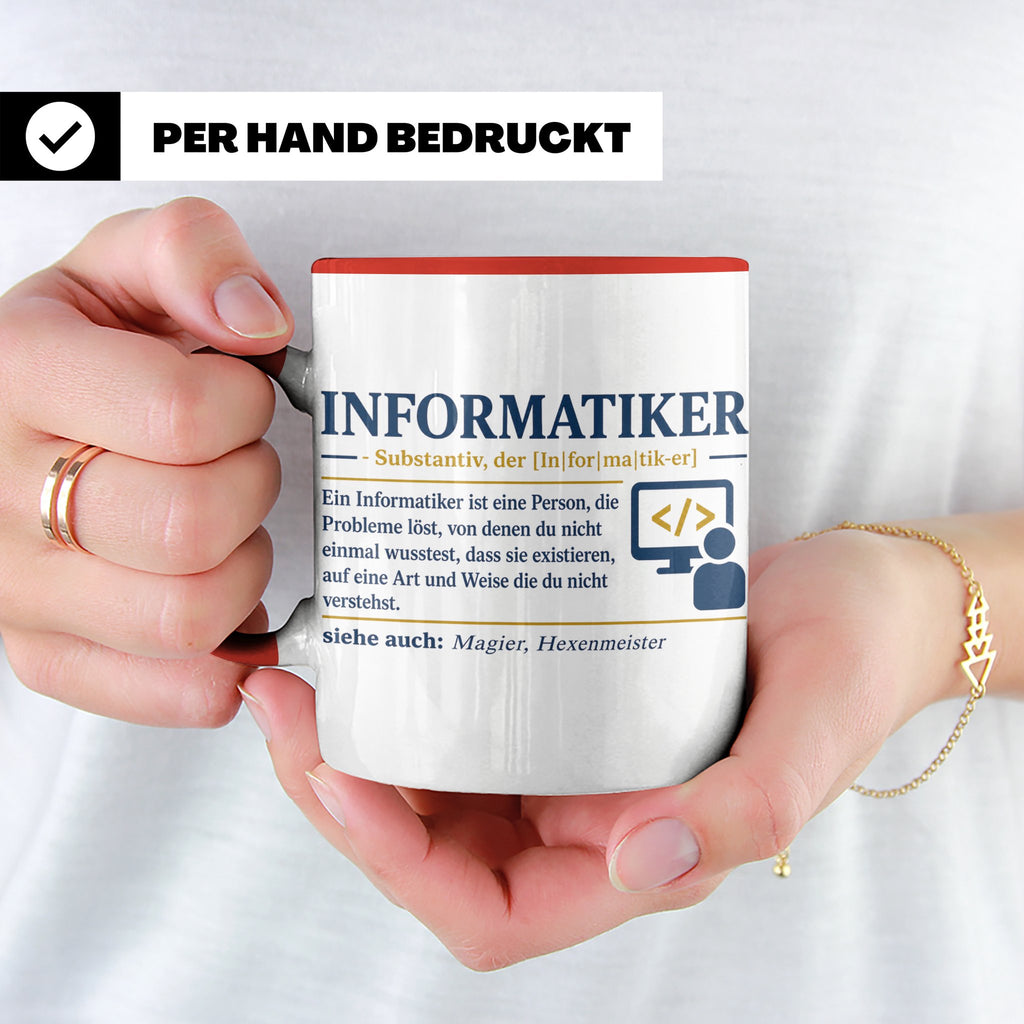 Informatiker Definition Tasse lustig Geschenkidee für Progra – Rot [farbe:rot]