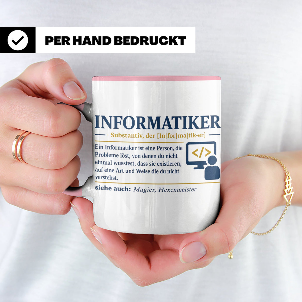 Informatiker Definition Tasse lustig Geschenkidee für Progra – Rosa [farbe:rosa]
