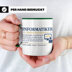 Informatiker Definition Tasse lustig Geschenkidee für Progra – Grün [farbe:grün]