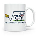 Ente Wurzel aus Kuh Tasse lustig für Mathematiker & Nerds |  – Weiß [farbe:weiß]