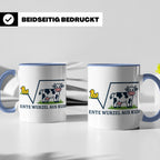 Ente Wurzel aus Kuh Tasse lustig für Mathematiker & Nerds |  – Blau [farbe:blau]