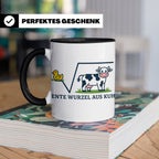 Ente Wurzel aus Kuh Tasse lustig für Mathematiker & Nerds |  – Schwarz [farbe:schwarz]