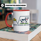 Ente Wurzel aus Kuh Tasse lustig für Mathematiker & Nerds |  – Rot [farbe:rot]