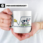 Ente Wurzel aus Kuh Tasse lustig für Mathematiker & Nerds |  – Weiß [farbe:weiß]