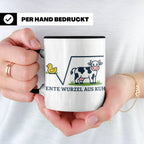 Ente Wurzel aus Kuh Tasse lustig für Mathematiker & Nerds |  – Schwarz [farbe:schwarz]
