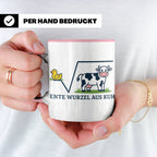 Ente Wurzel aus Kuh Tasse lustig für Mathematiker & Nerds |  – Rosa [farbe:rosa]