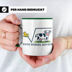Ente Wurzel aus Kuh Tasse lustig für Mathematiker & Nerds |  – Grün [farbe:grün]