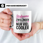 Stiefmama Zwillinge Tasse - Viel Cooler Spruch Geschenkidee  – Weiß [farbe:weiß]