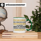 Physiklehrer Tasse mit Spruch Bessere Idioten | Geschenkidee – Grün [farbe:grün]