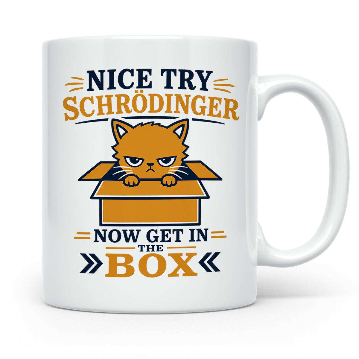 Schrödingers Katze Tasse lustig mit Spruch, Geschenk für Phy – Weiß [farbe:weiß]