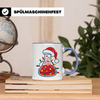 Chemiker Tasse Weihnachten lustig mit Erlenmeyerkolben & Lic – Blau [farbe:blau]
