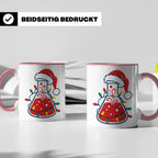 Chemiker Tasse Weihnachten lustig mit Erlenmeyerkolben & Lic – Rosa [farbe:rosa]
