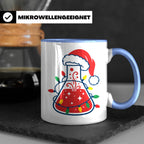 Chemiker Tasse Weihnachten lustig mit Erlenmeyerkolben & Lic – Blau [farbe:blau]