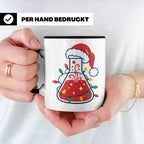 Chemiker Tasse Weihnachten lustig mit Erlenmeyerkolben & Lic – Schwarz [farbe:schwarz]