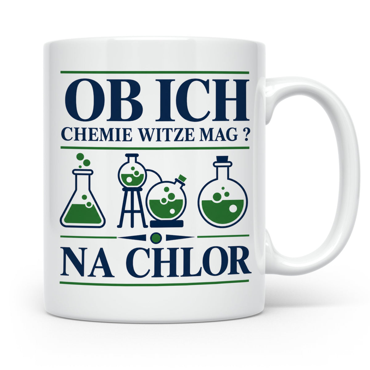 Chemiker Tasse mit Spruch Na Chlor lustig Chemie Witz Kaffee – Weiß [farbe:weiß]