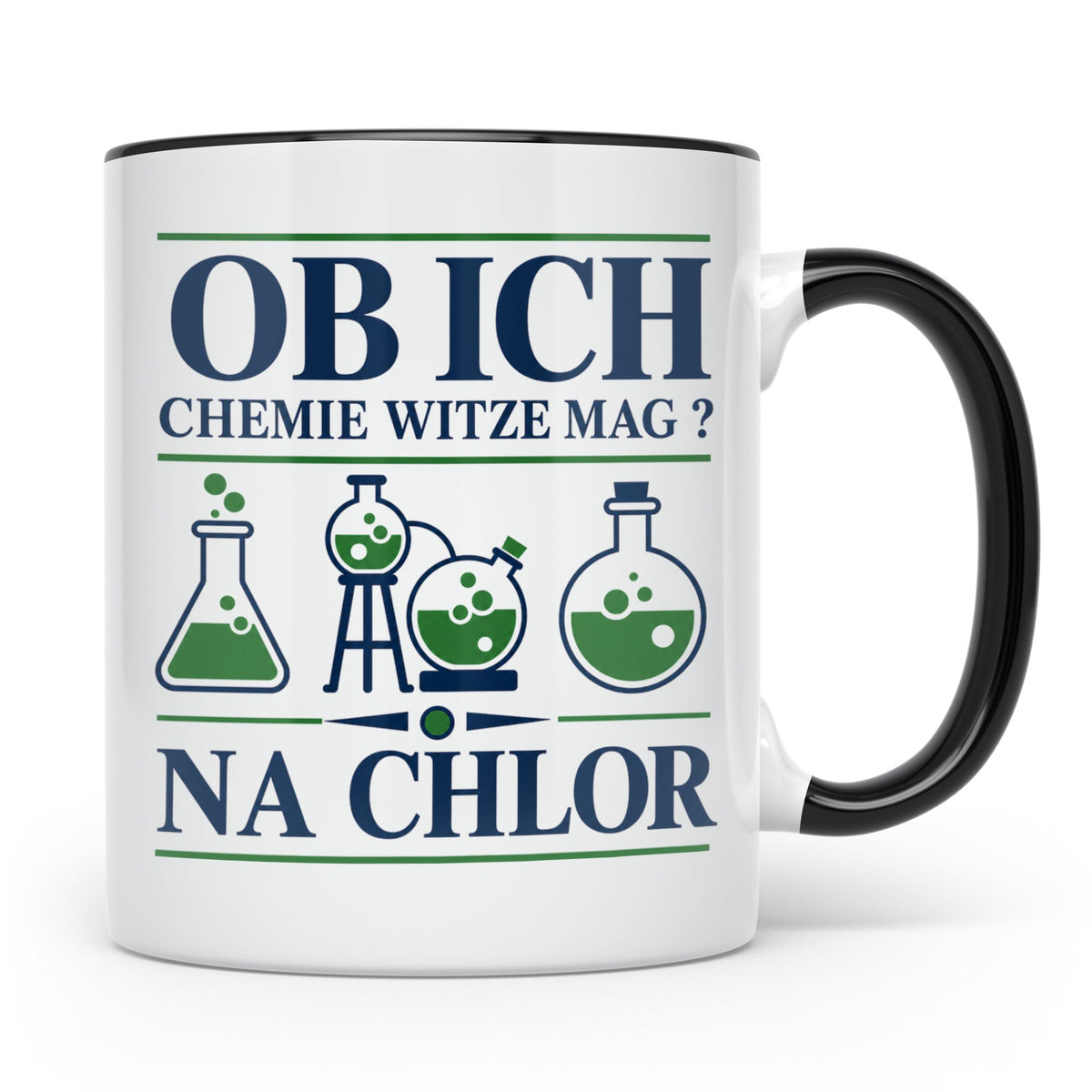Chemiker Tasse mit Spruch Na Chlor lustig Chemie Witz Kaffee – Schwarz [farbe:schwarz]