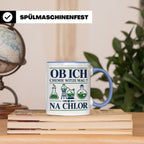 Chemiker Tasse mit Spruch Na Chlor lustig Chemie Witz Kaffee – Blau [farbe:blau]