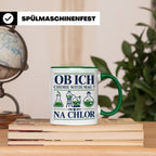 Chemiker Tasse mit Spruch Na Chlor lustig Chemie Witz Kaffee – Grün [farbe:grün]