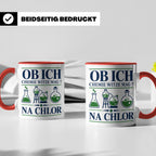 Chemiker Tasse mit Spruch Na Chlor lustig Chemie Witz Kaffee – Rot [farbe:rot]