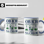Chemiker Tasse mit Spruch Na Chlor lustig Chemie Witz Kaffee – Blau [farbe:blau]