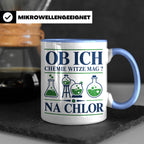 Chemiker Tasse mit Spruch Na Chlor lustig Chemie Witz Kaffee – Blau [farbe:blau]