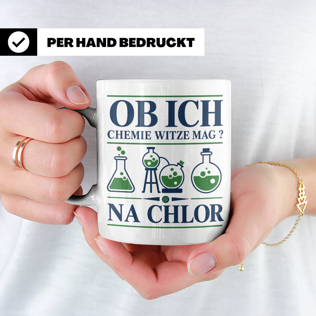 Chemiker Tasse mit Spruch Na Chlor lustig Chemie Witz Kaffee – Weiß [farbe:weiß]