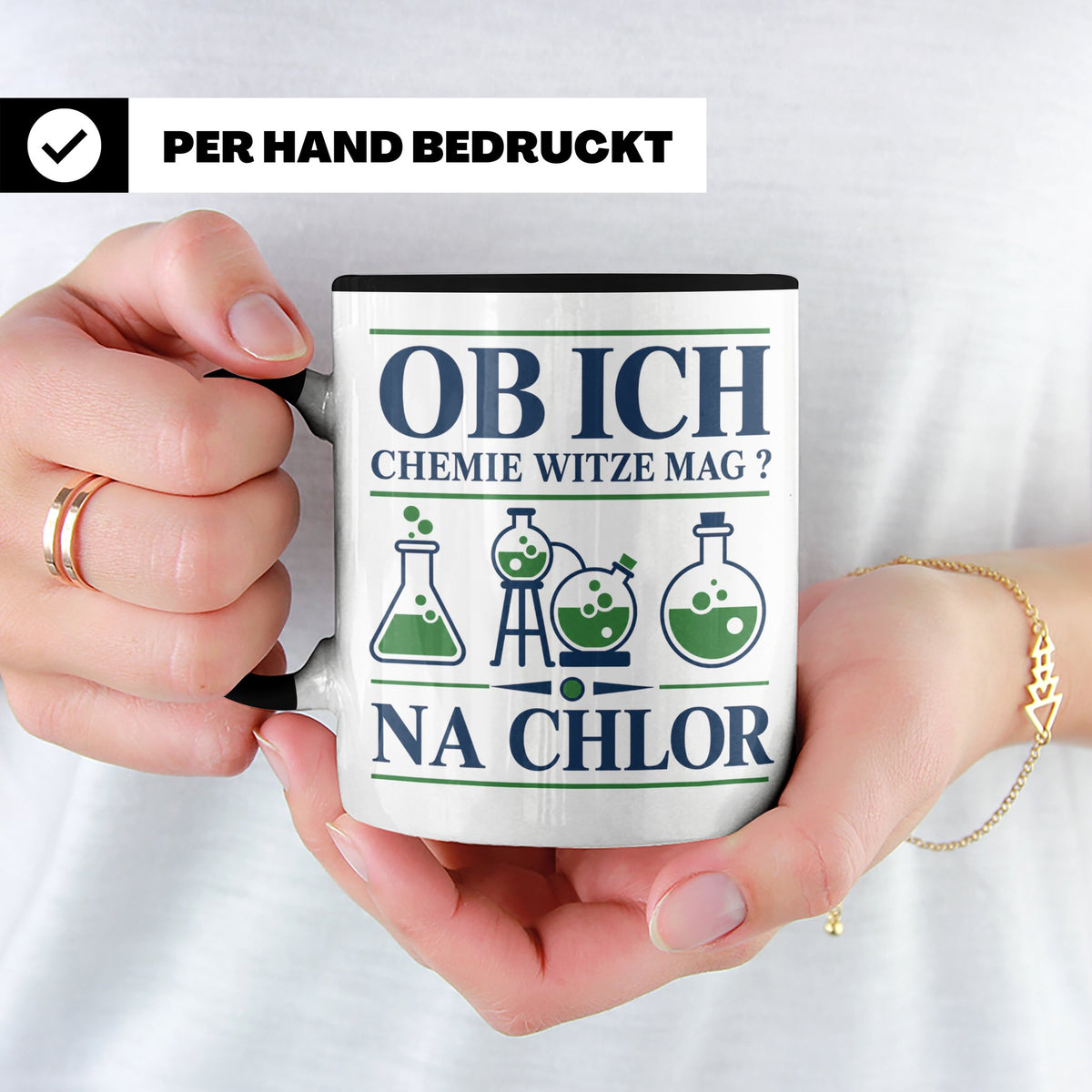 Chemiker Tasse mit Spruch Na Chlor lustig Chemie Witz Kaffee – Schwarz [farbe:schwarz]