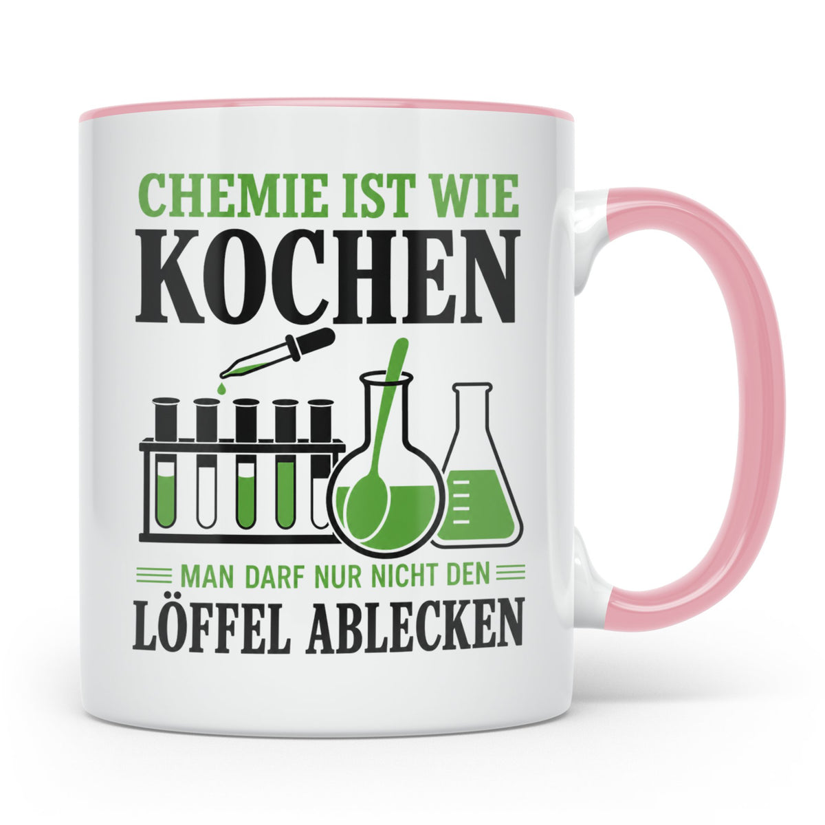 Chemiker Tasse mit Spruch Chemie ist wie Kochen lustig | Ges – Rosa [farbe:rosa]