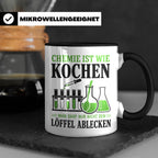 Chemiker Tasse mit Spruch Chemie ist wie Kochen lustig | Ges – Schwarz [farbe:schwarz]