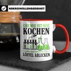 Chemiker Tasse mit Spruch Chemie ist wie Kochen lustig | Ges – Rot [farbe:rot]