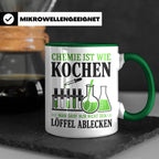 Chemiker Tasse mit Spruch Chemie ist wie Kochen lustig | Ges – Grün [farbe:grün]