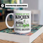 Chemiker Tasse mit Spruch Chemie ist wie Kochen lustig | Ges – Weiß [farbe:weiß]