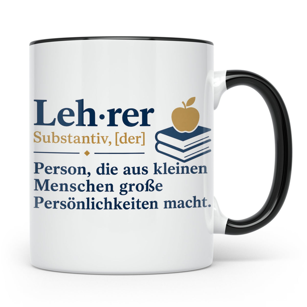 Lehrer Tasse mit Definition Spruch | Geschenkidee für Lehrer – Schwarz [farbe:schwarz]