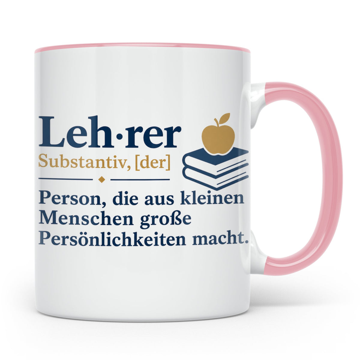 Lehrer Tasse mit Definition Spruch | Geschenkidee für Lehrer – Rosa [farbe:rosa]