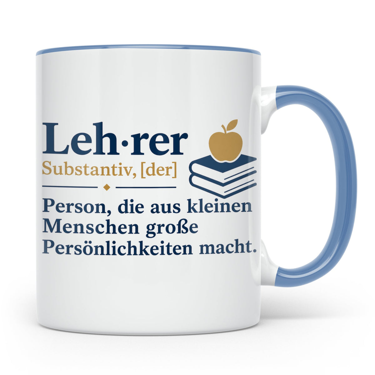 Lehrer Tasse mit Definition Spruch | Geschenkidee für Lehrer – Blau [farbe:blau]