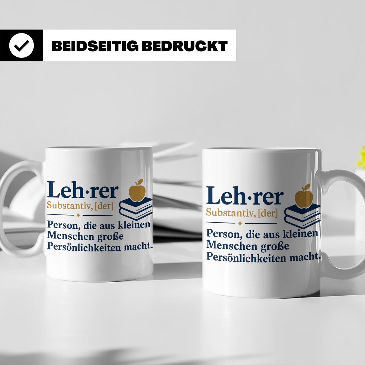 Lehrer Tasse mit Definition Spruch | Geschenkidee für Lehrer – Weiß [farbe:weiß]