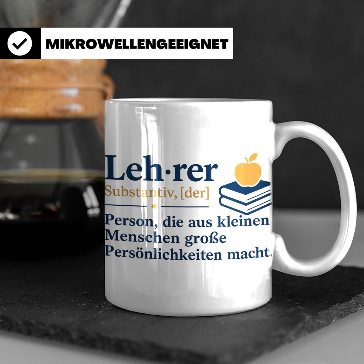 Lehrer Tasse mit Definition Spruch | Geschenkidee für Lehrer – Weiß [farbe:weiß]