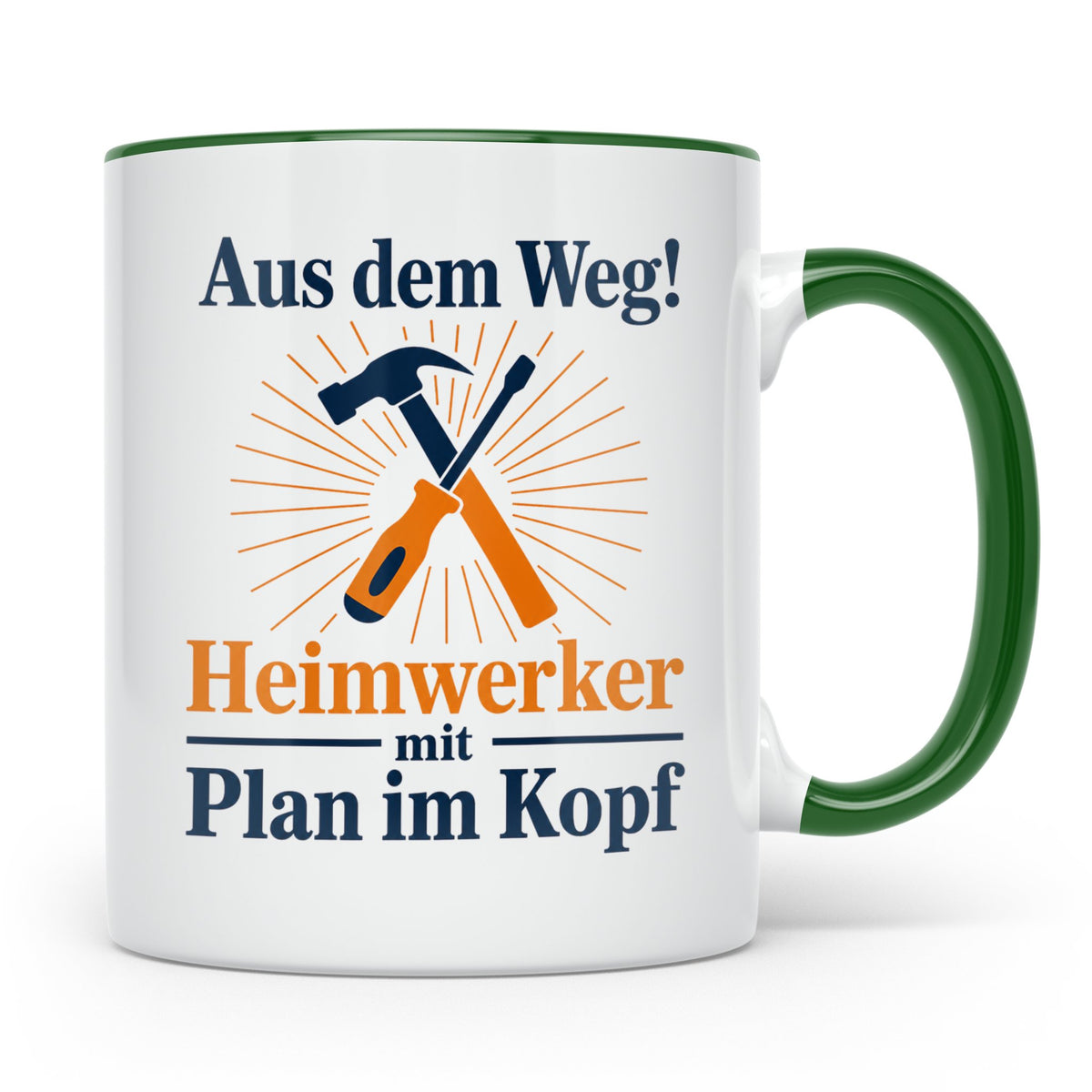 Heimwerker Tasse mit Spruch Aus dem Weg! Lustiges Geschenk f – Grün [farbe:grün]
