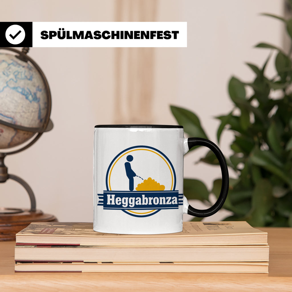 Heggabronza Tasse Schwäbisch lustig Spruch Heckenbronzler Ge – Schwarz [farbe:schwarz]