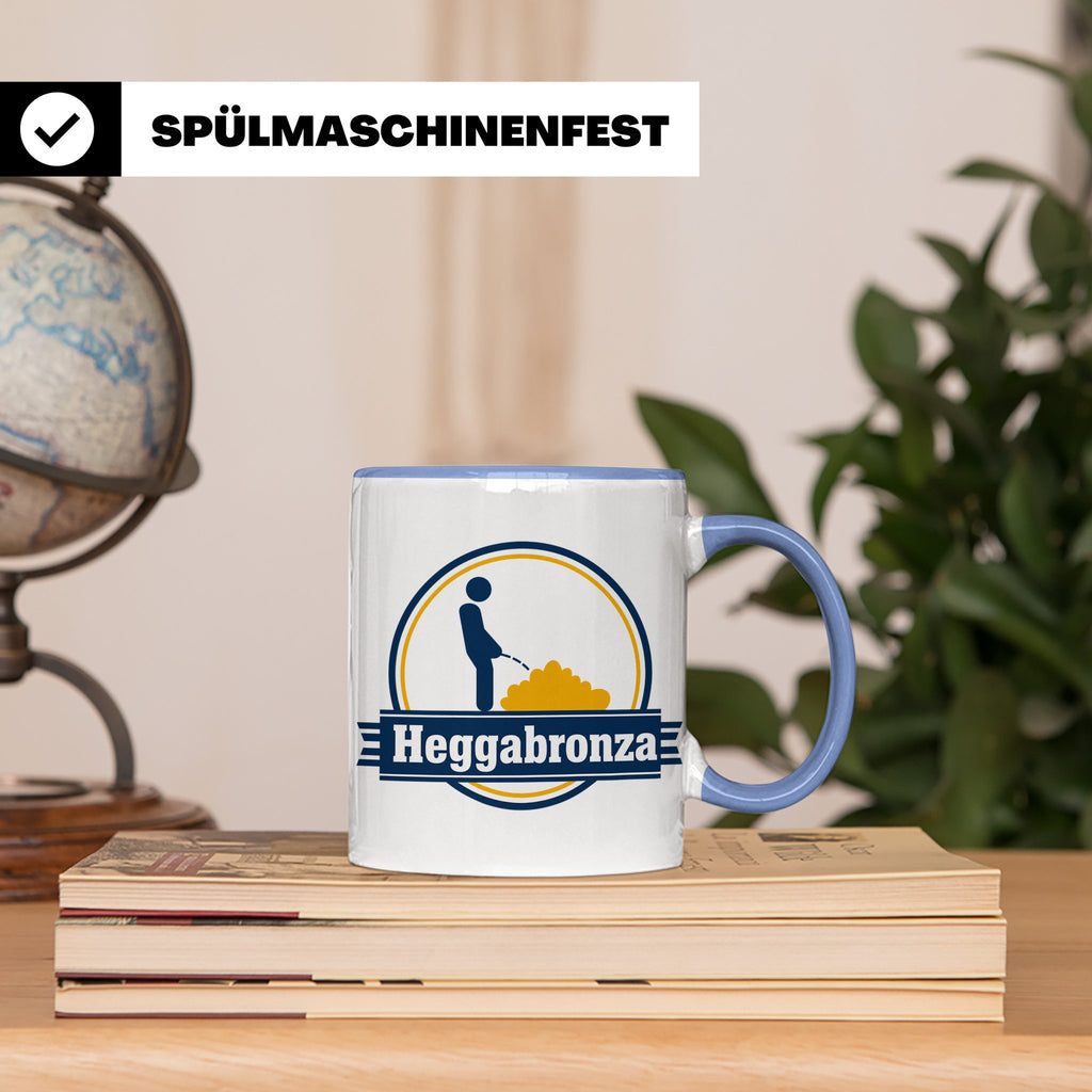 Heggabronza Tasse Schwäbisch lustig Spruch Heckenbronzler Ge – Blau [farbe:blau]