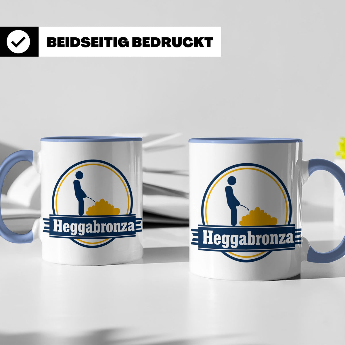 Heggabronza Tasse Schwäbisch lustig Spruch Heckenbronzler Ge – Blau [farbe:blau]