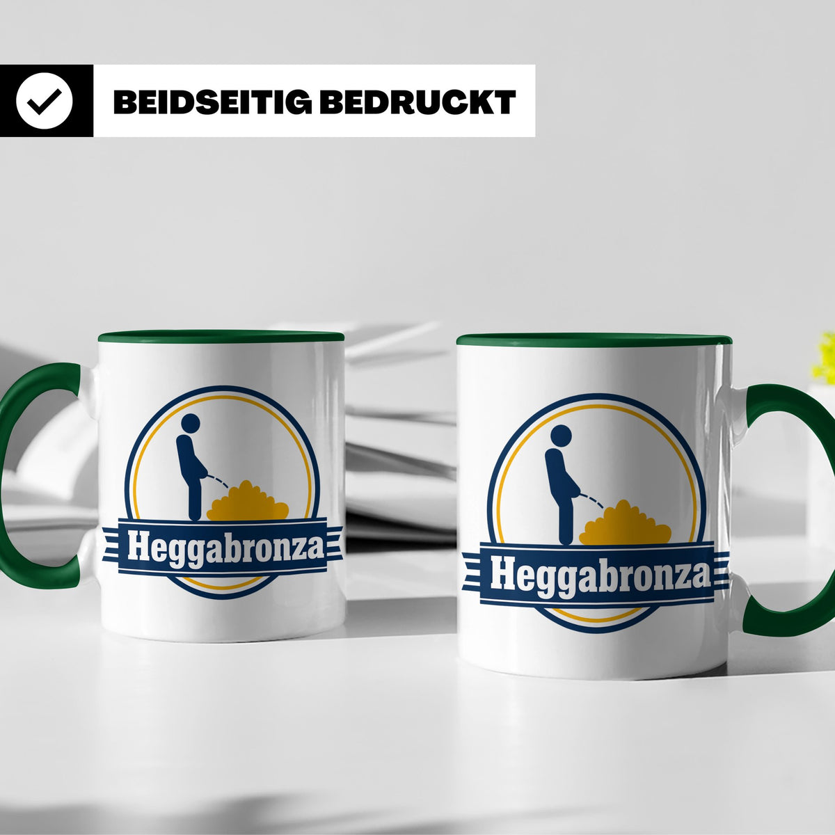 Heggabronza Tasse Schwäbisch lustig Spruch Heckenbronzler Ge – Grün [farbe:grün]